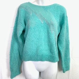 ANDREW ST JOHN Vintage V-Back Chunky Sweater sz M